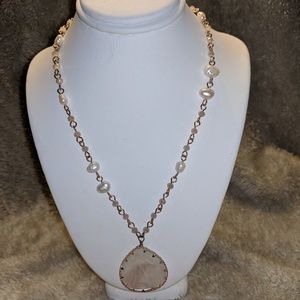 Goldtone Mother of Pearl Necklace